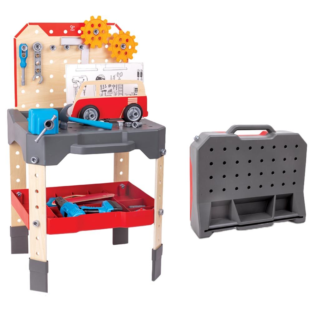 Hape - Vehicle Service & Repair Tools Workbench STEAM Toy