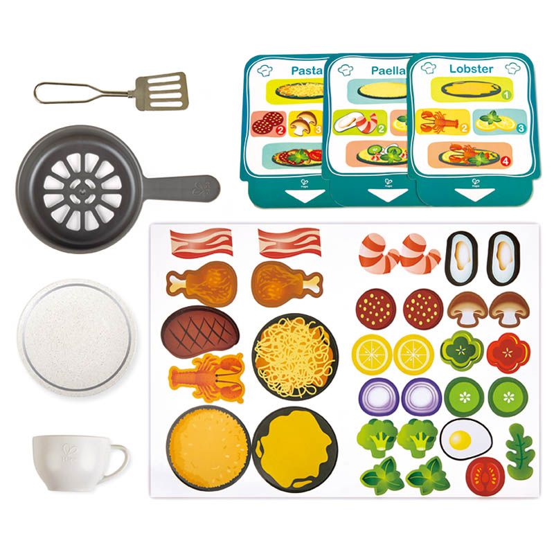 Hape - Cook 'N Serve Kitchen & Fan Fryer - Kitchen Playset