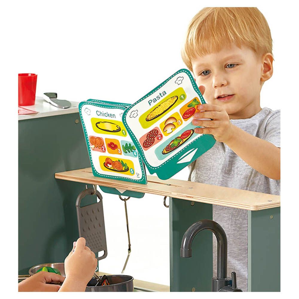 Hape - Cook 'N Serve Kitchen & Fan Fryer - Kitchen Playset