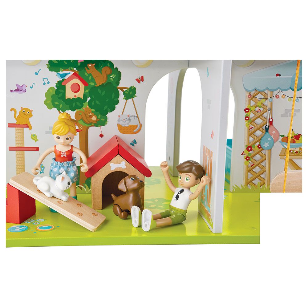 Hape - Rock & Slide Wooden Playhouse With Sound Effects