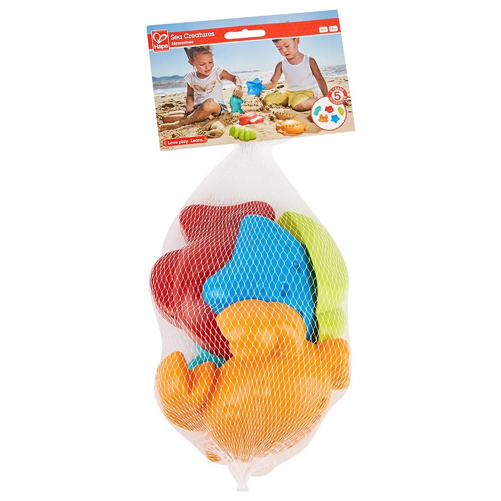 Hape - Sea Creatures Sand & Beach Toy Set - 5pcs