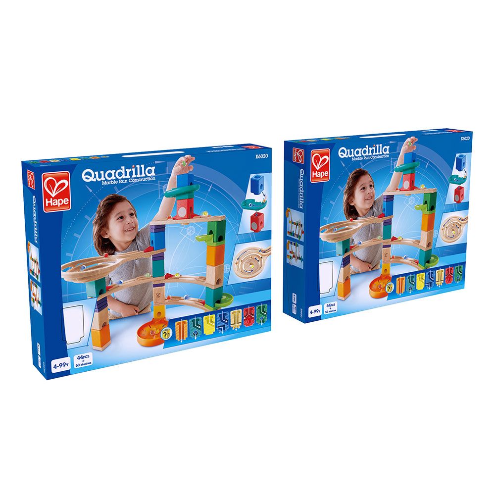 Hape - Quadrilla Cliffhanger Marble Run Race 44pcs + 50 marbles