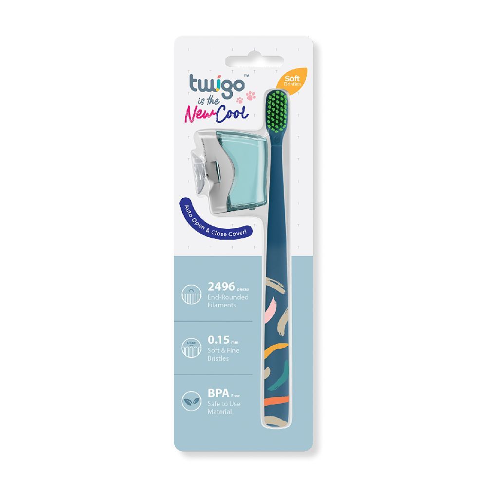 Flipper - Twigo Toothbrush W/ Cover - Ocean Blue