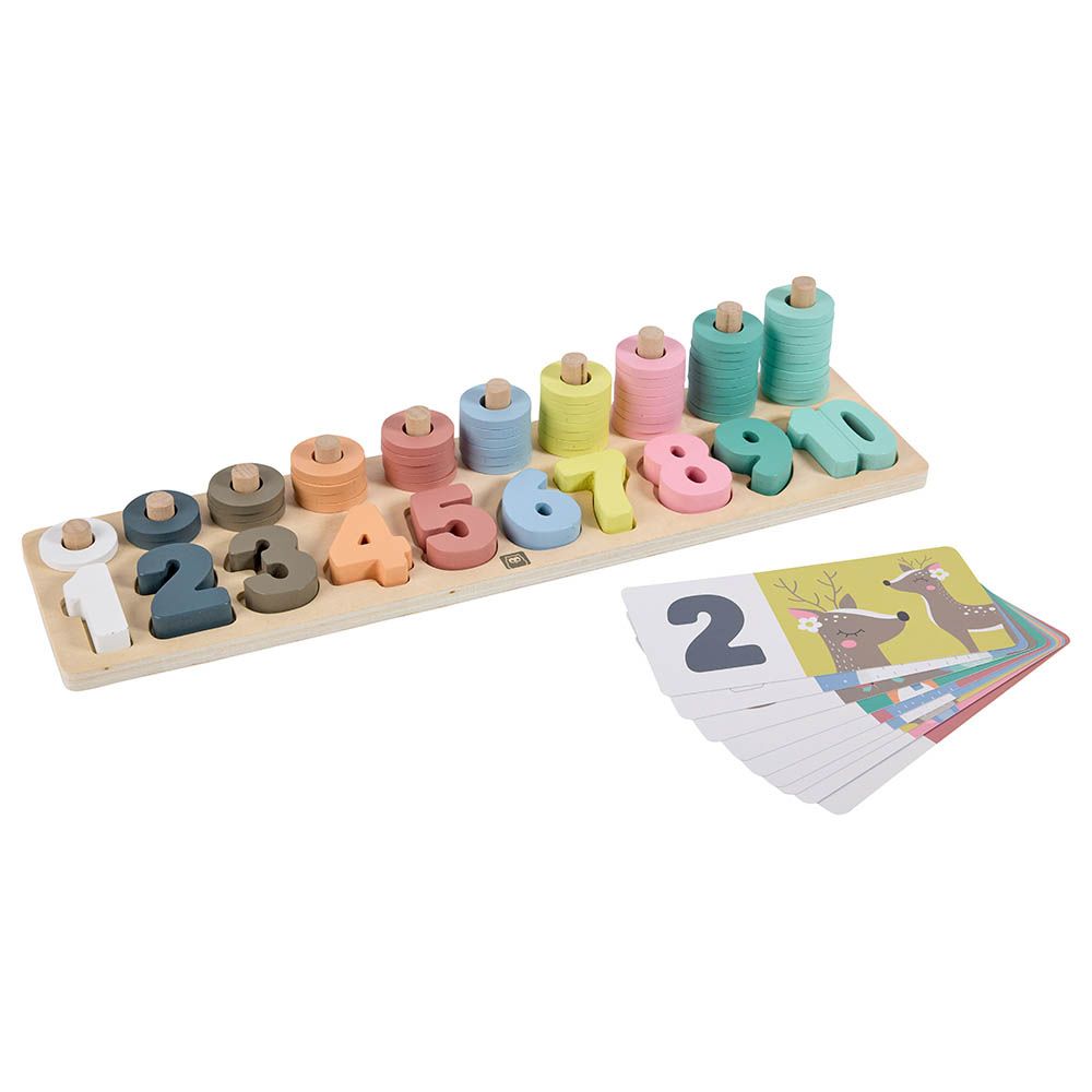 Eurekakids - Wooden Numbers Puzzle With Activity Cards