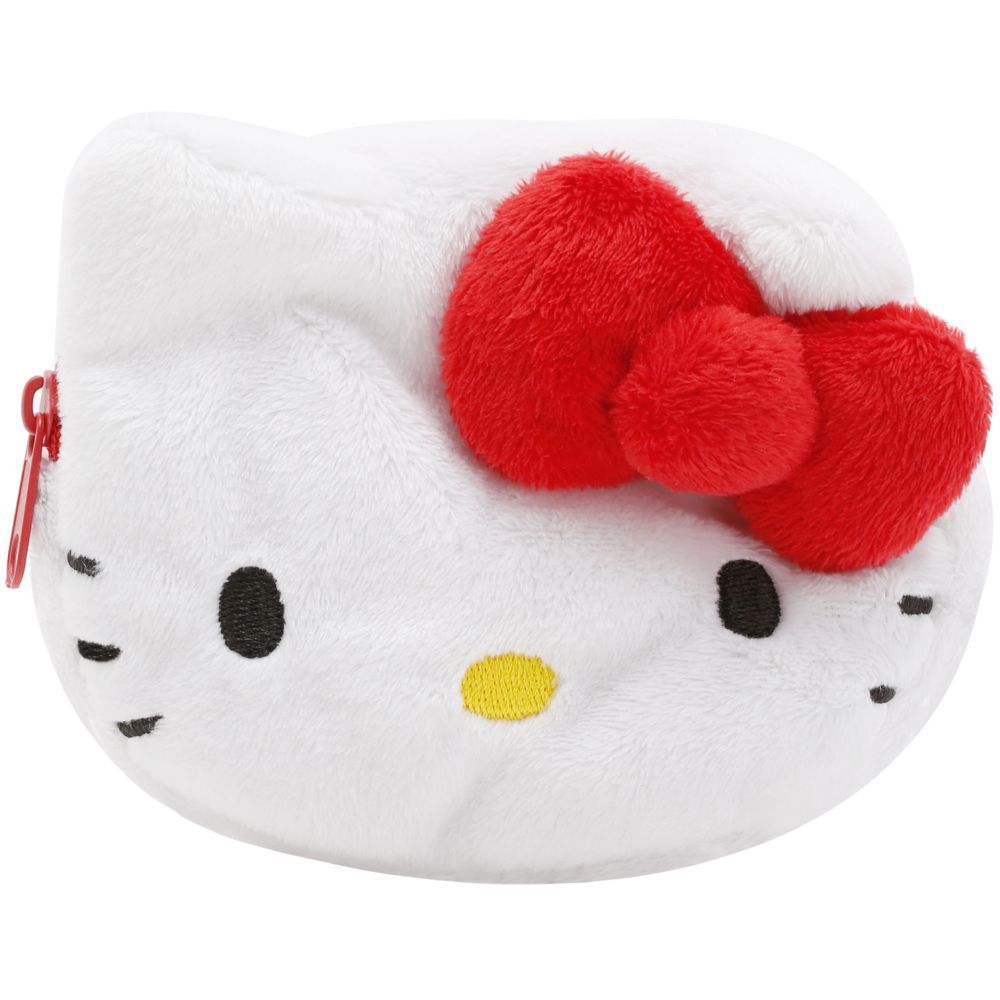 Hello Kitty - 10 Bonnel D-Cut Coin Purse Soft Wool - White