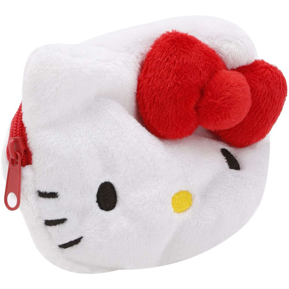 Hello Kitty - 10 Bonnel D-Cut Coin Purse Soft Wool - White