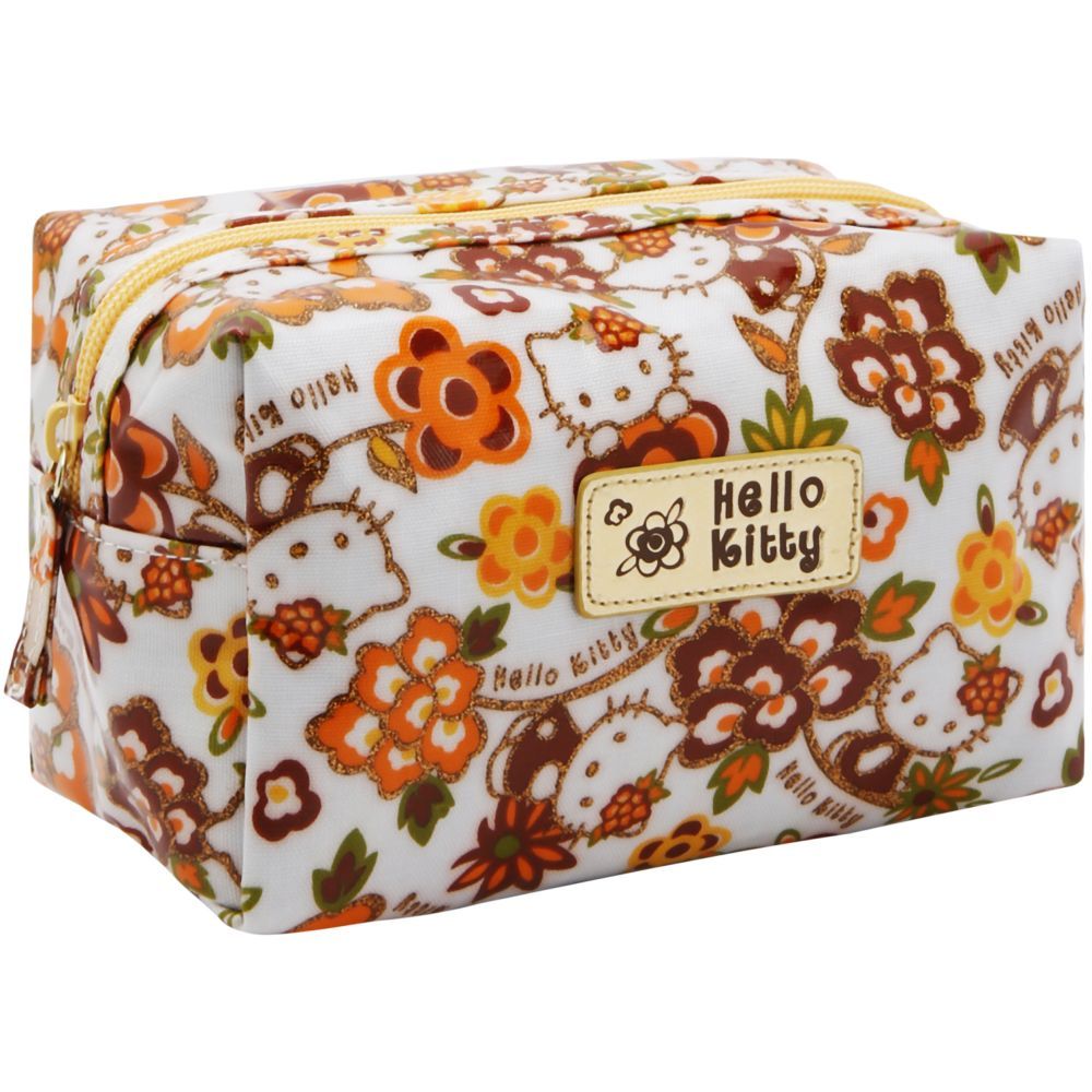 Hello Kitty - Flower Arabesque Pouch - Brown