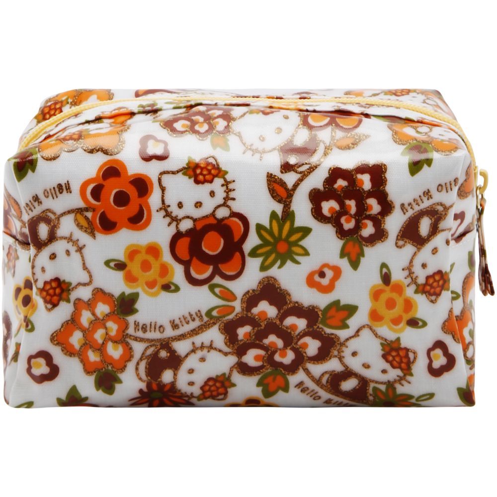 Hello Kitty - Flower Arabesque Pouch - Brown