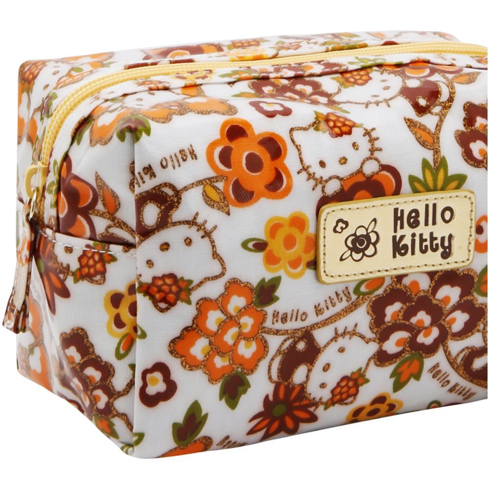 Hello Kitty - Flower Arabesque Pouch - Brown