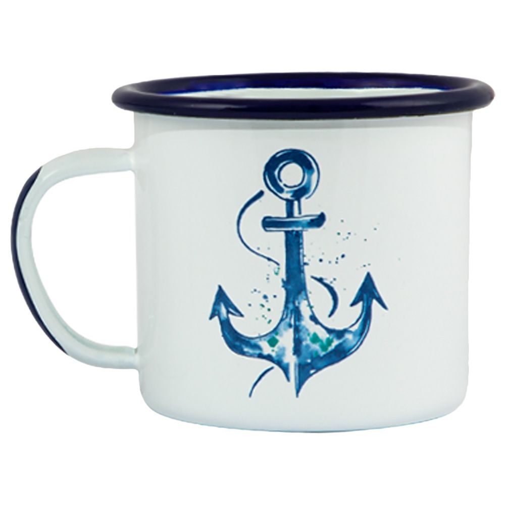 Anemoss - Sailor Girl And Anchor Enamel Mugs Set Pack of 2