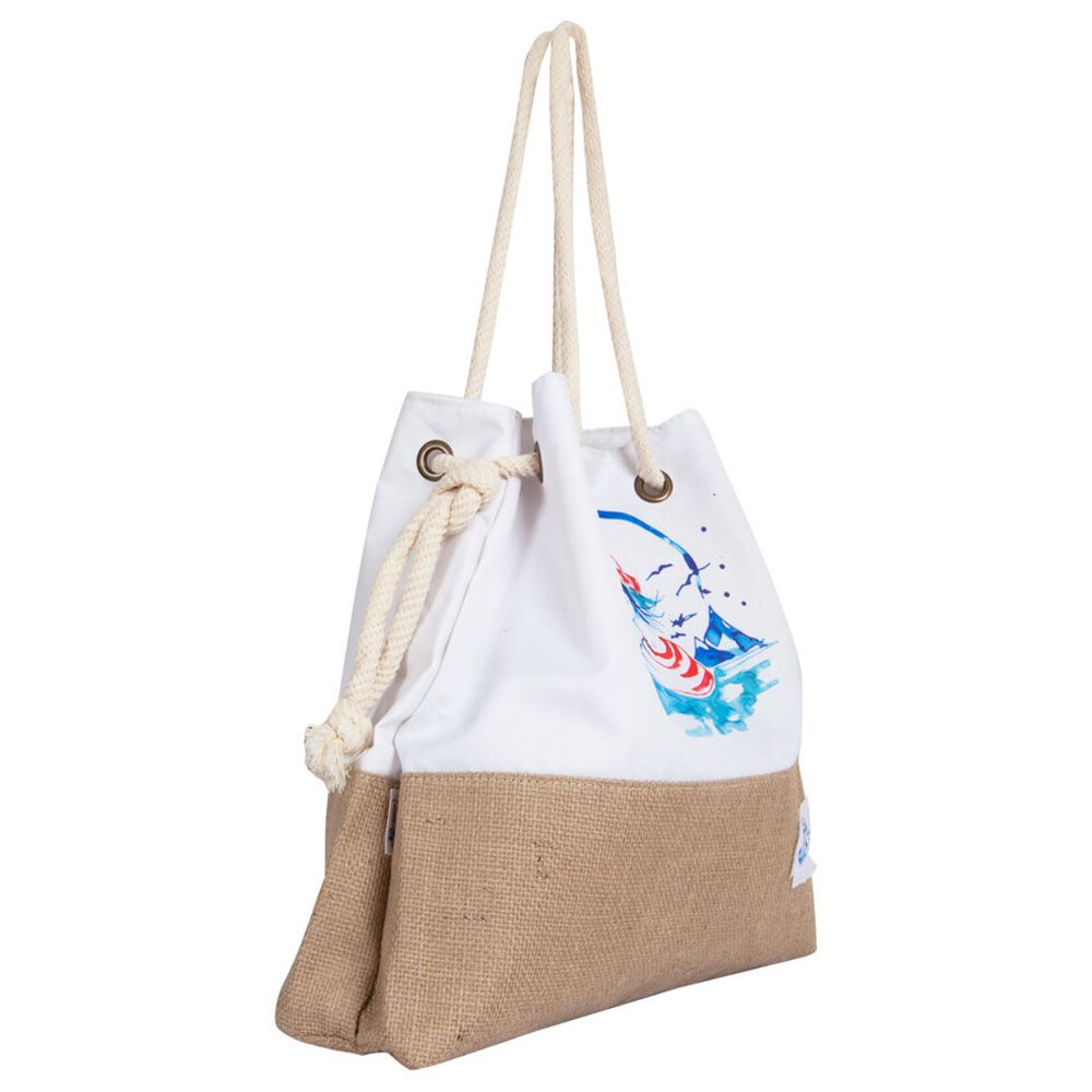 Anemoss - Sailor Girl Jute Beach Bag