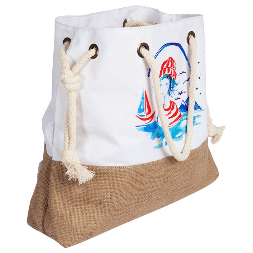 Anemoss - Sailor Girl Jute Beach Bag