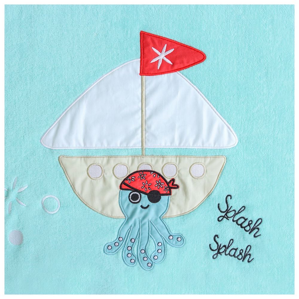 Milk&Moo - Kids Poncho Sailor Octopus - Blue