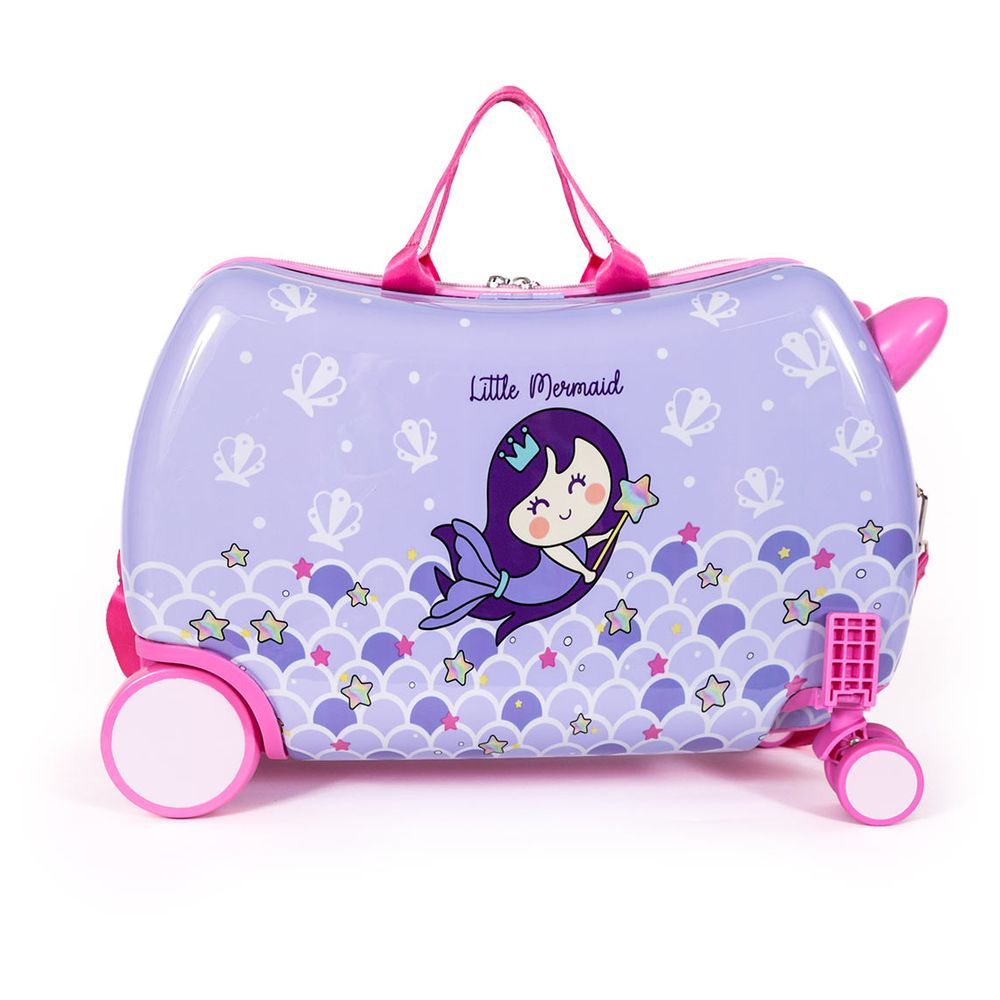 Milk&Moo - Little Mermaid Rideable Kids Suitcase - Purple