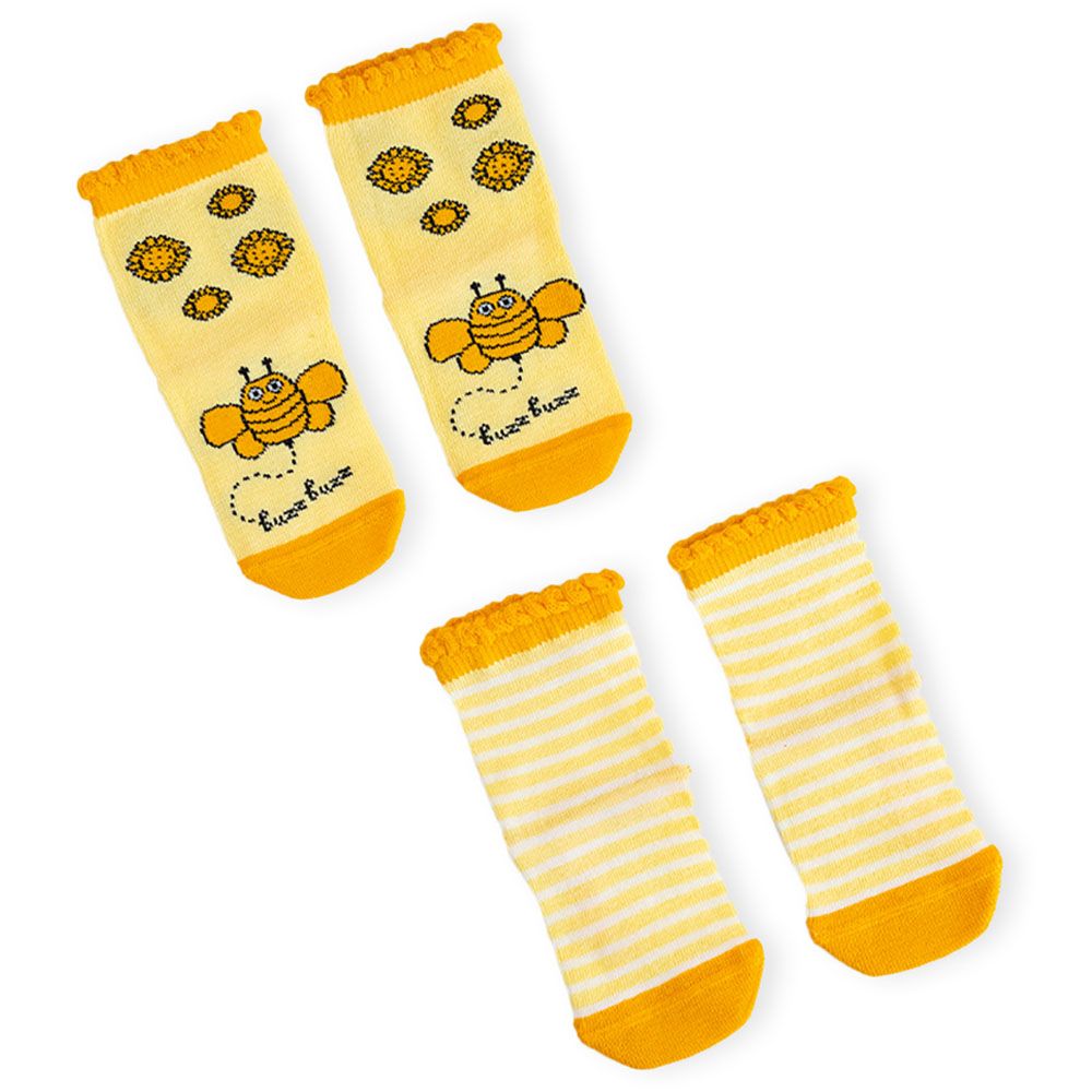 Milk&Moo Buzzy Bee & Canchin Rabbit Baby Socks 4pcs