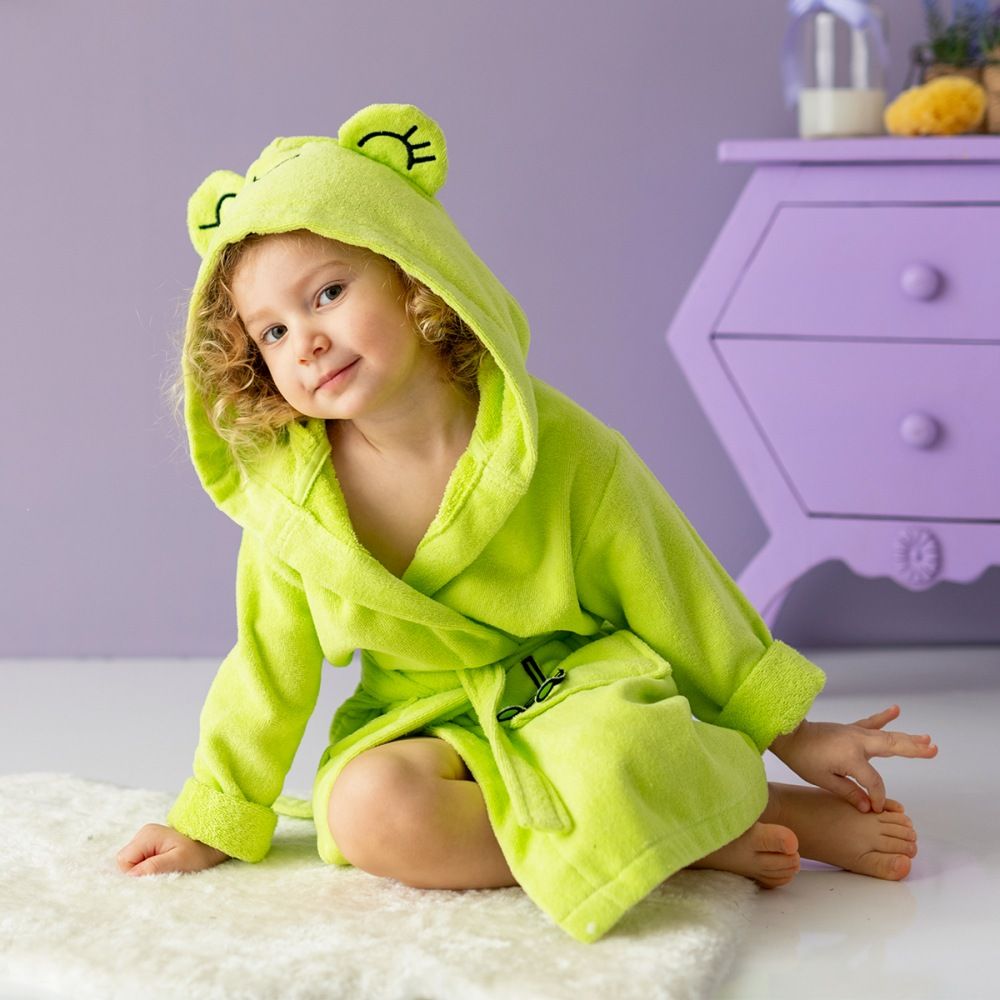 Milk&Moo - Cacha Frog Velvet Bathrobe - Green