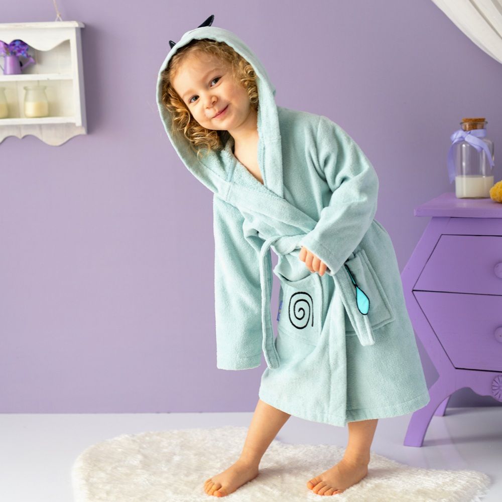 Milk&Moo - Sangaloz Velvet Bathrobe - Blue