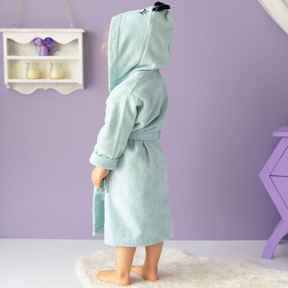 Milk&Moo - Sangaloz Velvet Bathrobe - Blue