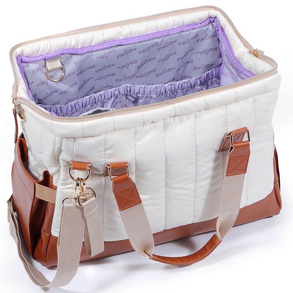 Milk&Moo - Diaper Bag Quilted - Brown & Beige