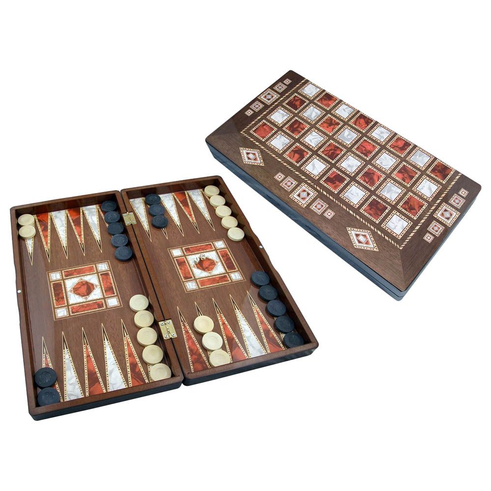 Star Games - Polyester Pearl Backgammon Large