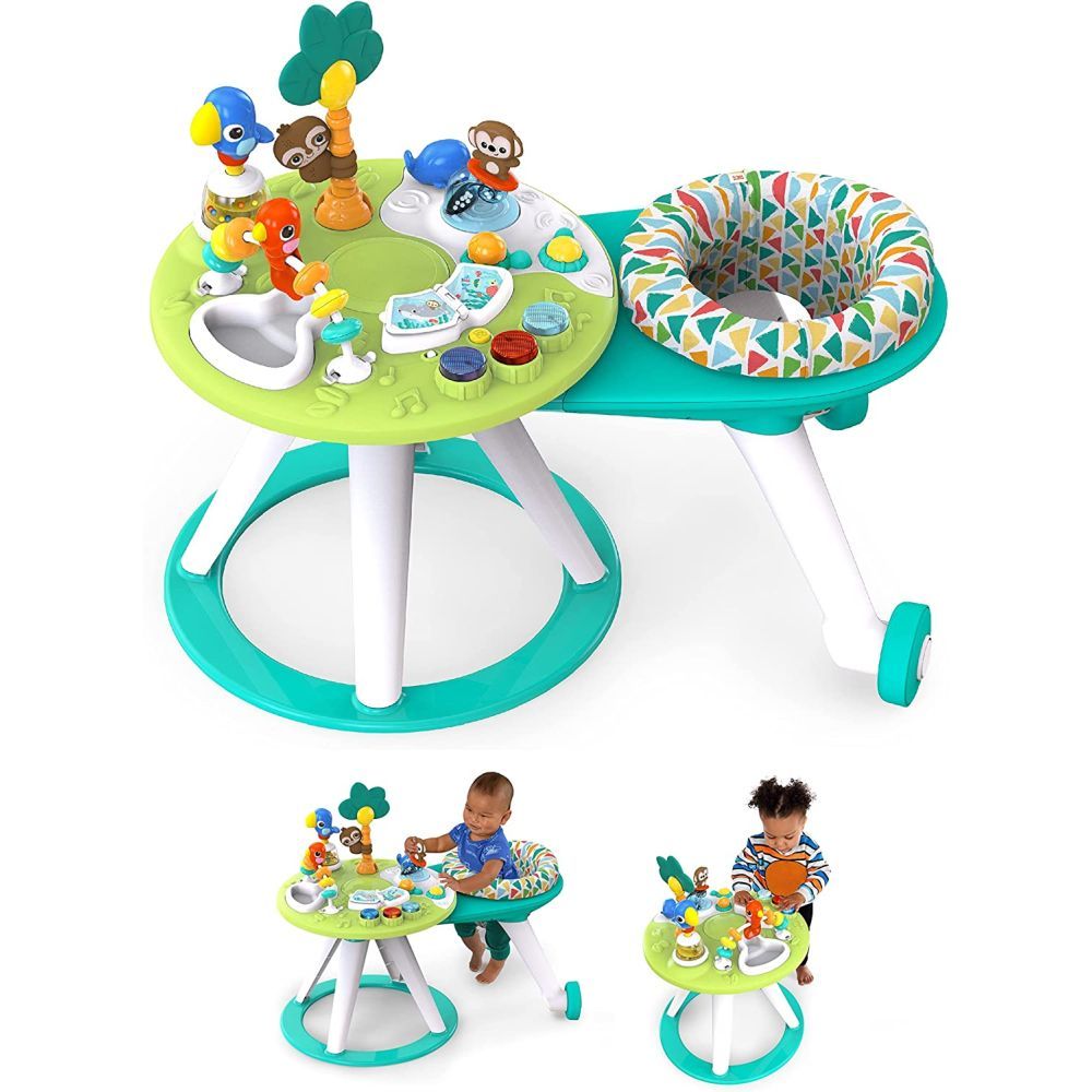 Bright Starts - Around We Go 2-In-1 - Walk-Around Activity Center & Table 2-In-1