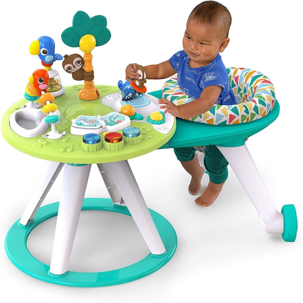 Bright Starts - Around We Go 2-In-1 - Walk-Around Activity Center & Table 2-In-1