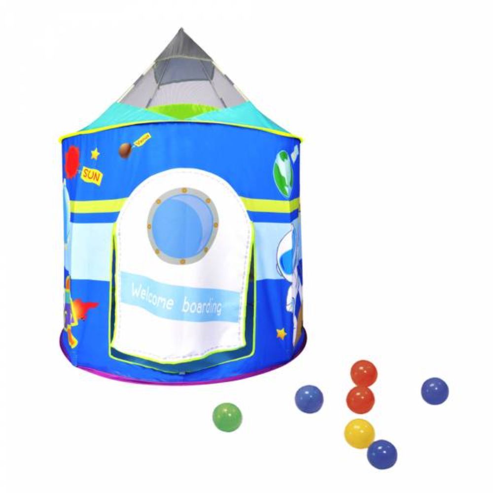 Ching Ching - Spaceship Ball House Plus 100pcs Balls - Blue