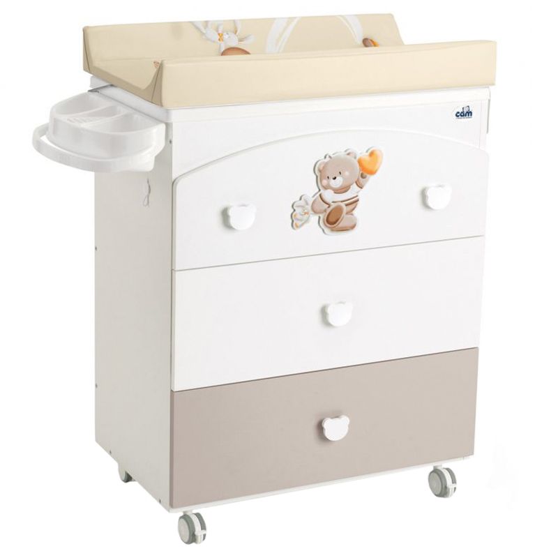 Cam - Baby Changing Station With Cabinet - Beige