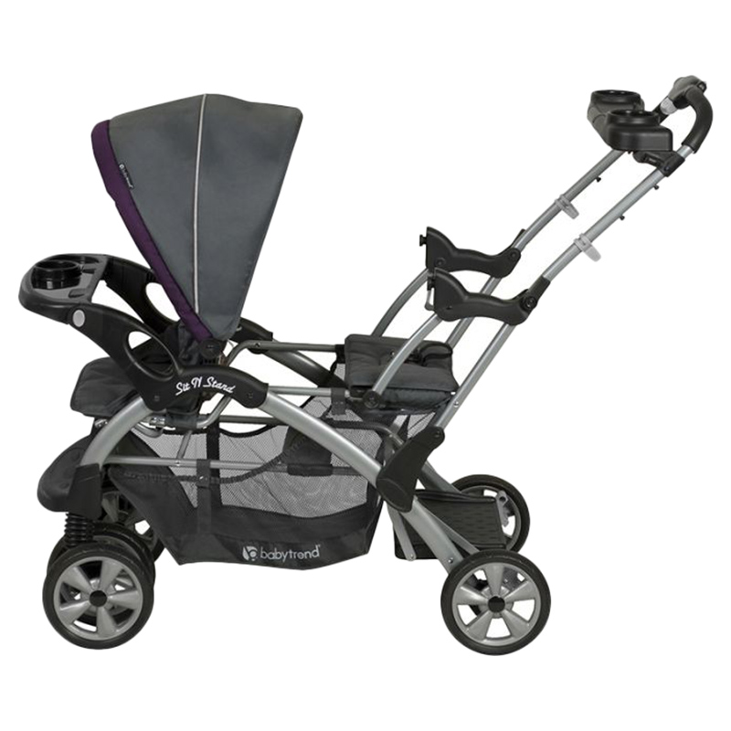 Babytrend Sit N Stand Double Stroller 2 Flex Loc Car Seat Purple Buy at Best Price from Mumzworld United Arab Emirates