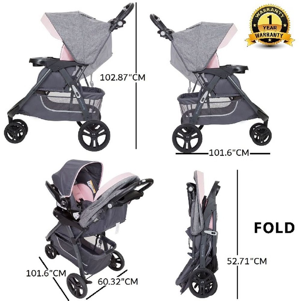 babytrend - Skyline 35 Travel System - Starlight Pink