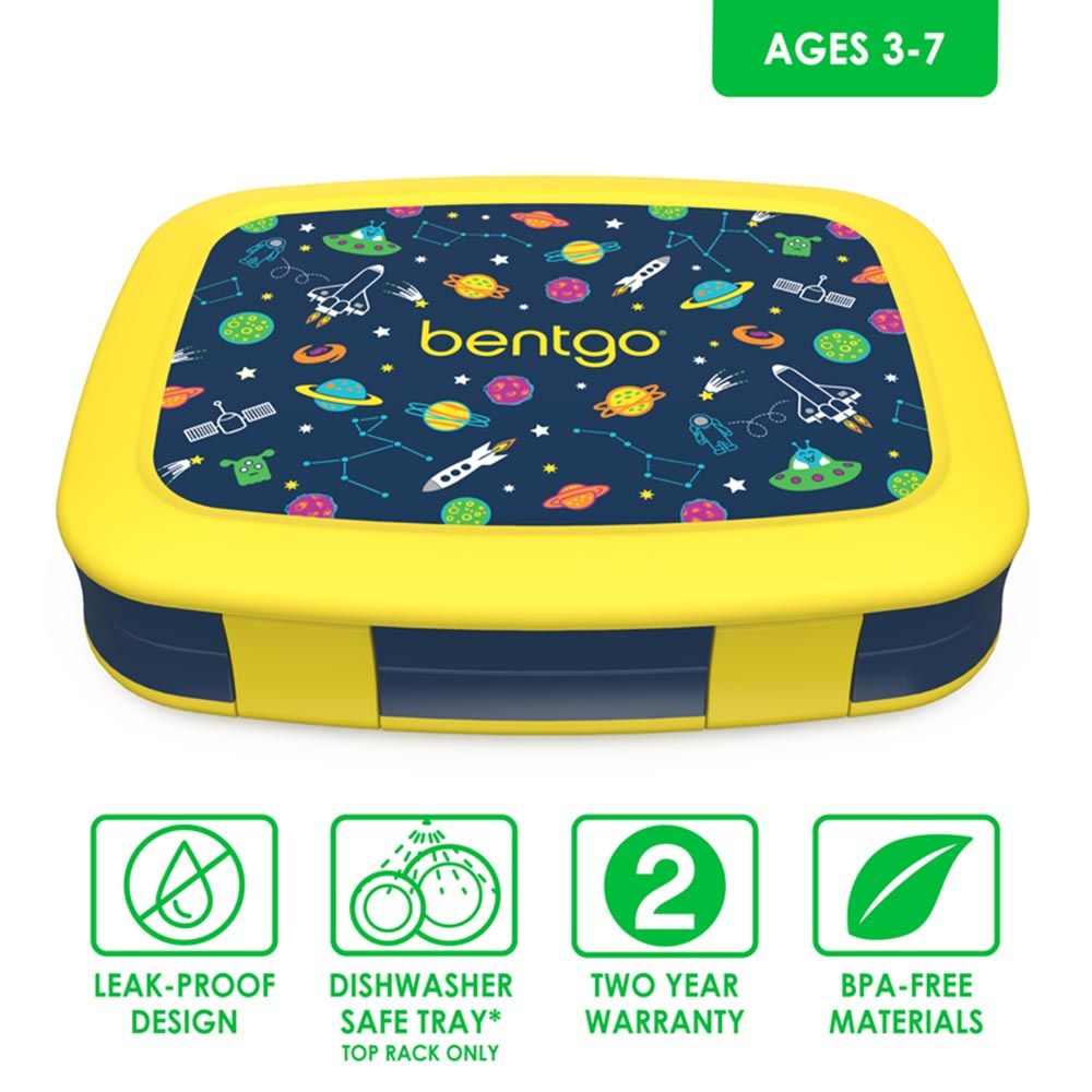 Bentgo - 5 Compartments Kids Prints Lunchbox - Space