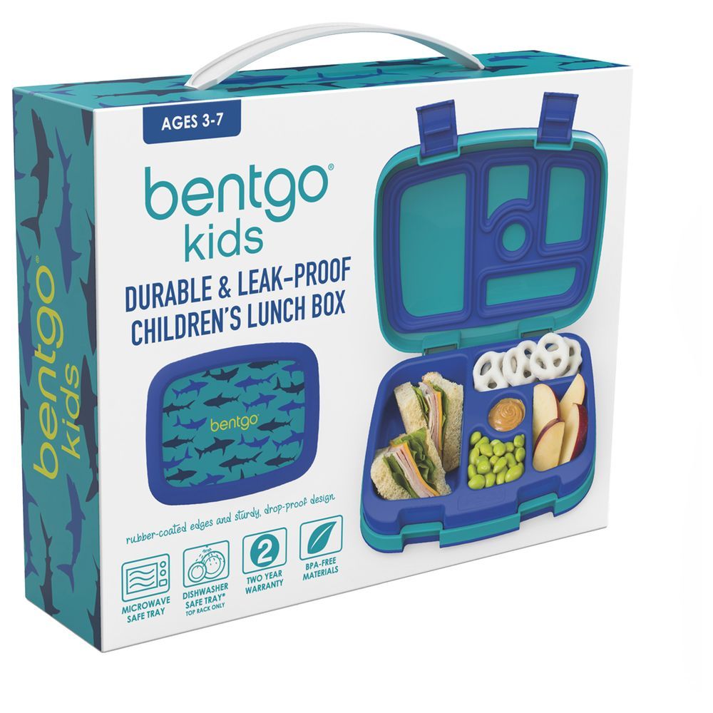 Bentgo - 5 Compartments Kids Prints Lunchbox - Sharks