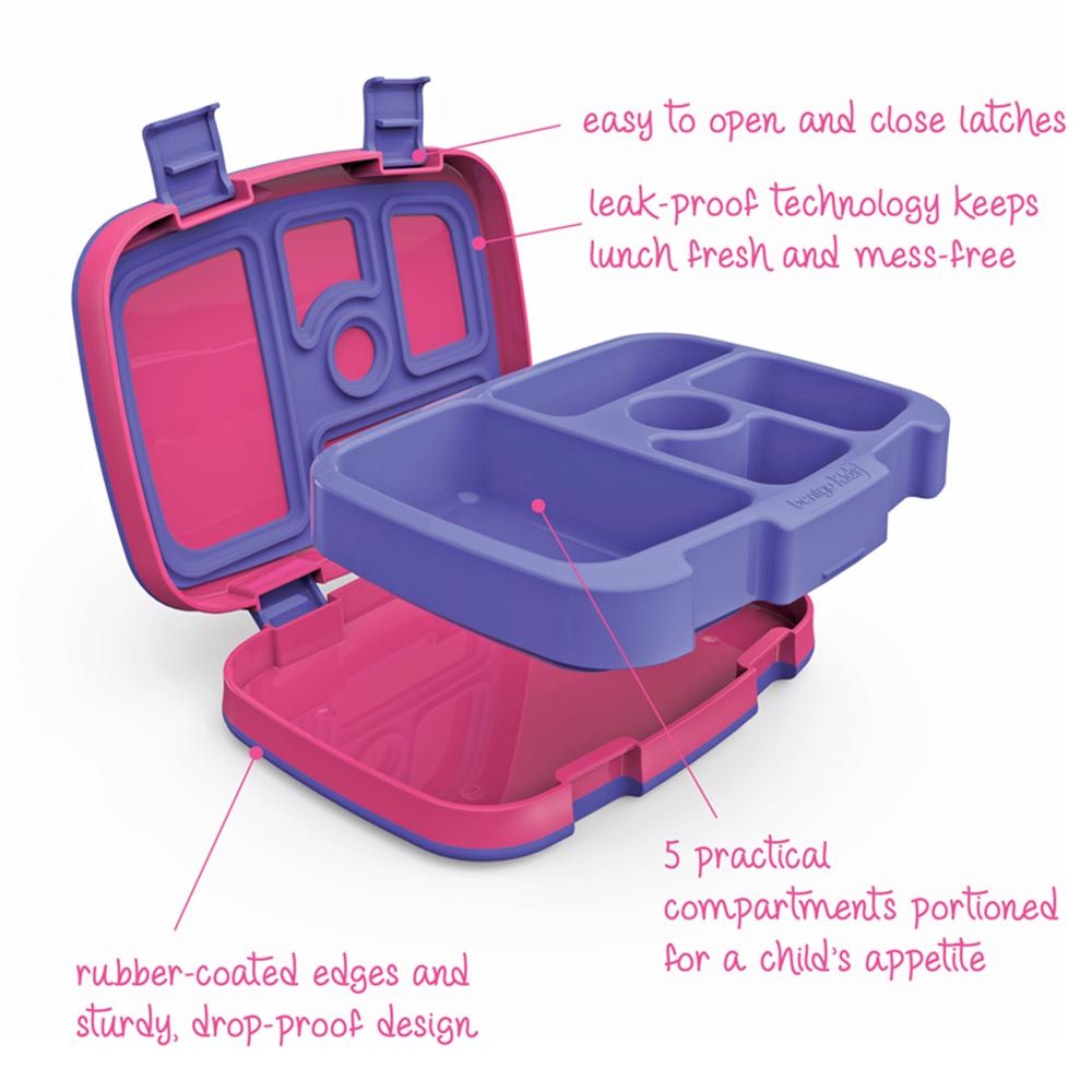 Bentgo - 5 Compartments Kids Birghts Lunchbox - Fushia