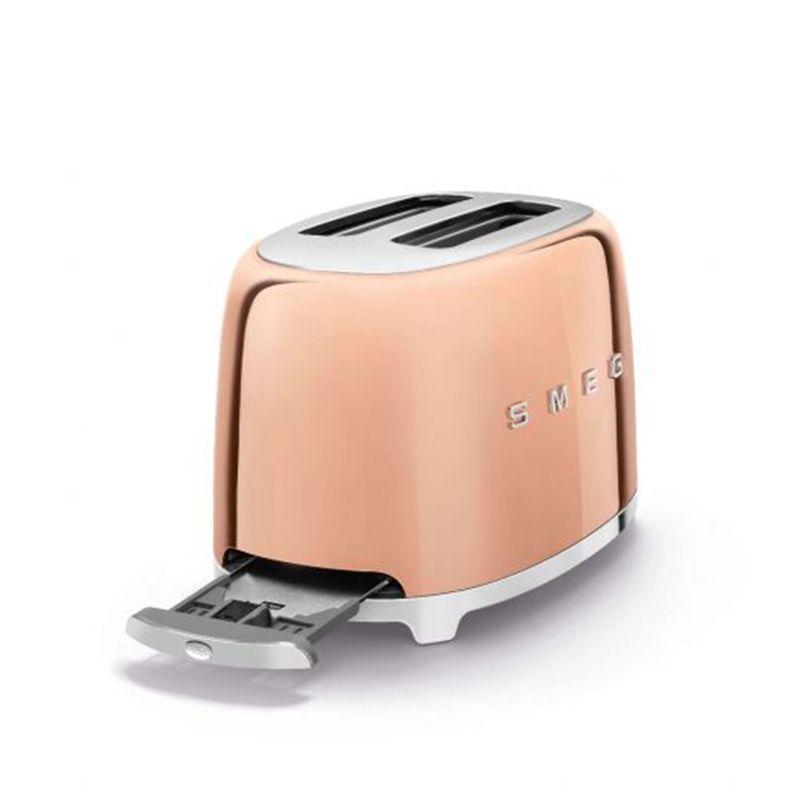 Smeg - 50's Retro Style Aesthetic 2 Slice Toaster Rose Gold