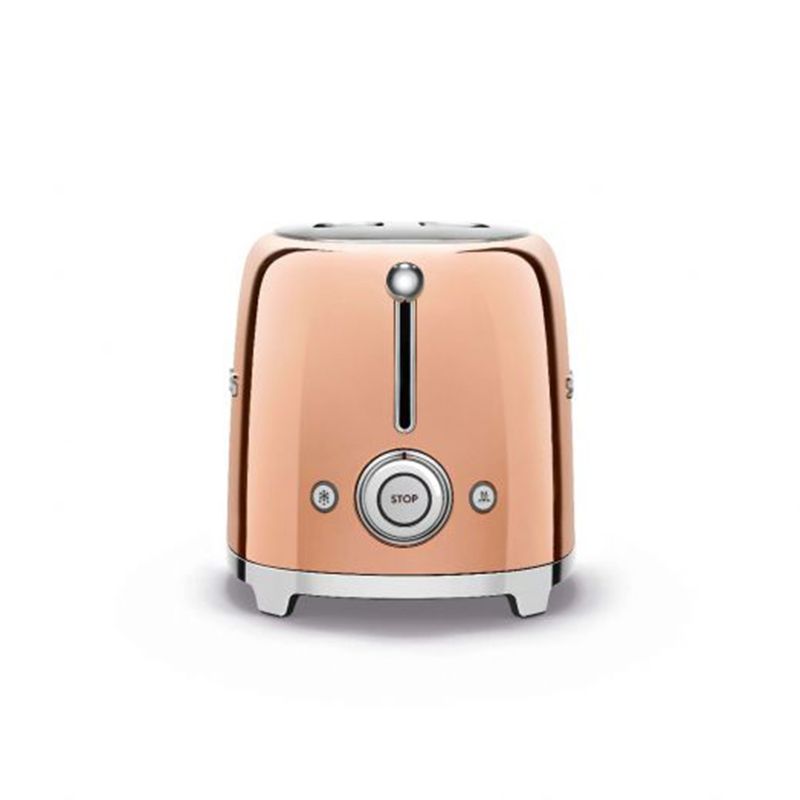 Smeg - 50's Retro Style Aesthetic 2 Slice Toaster Rose Gold