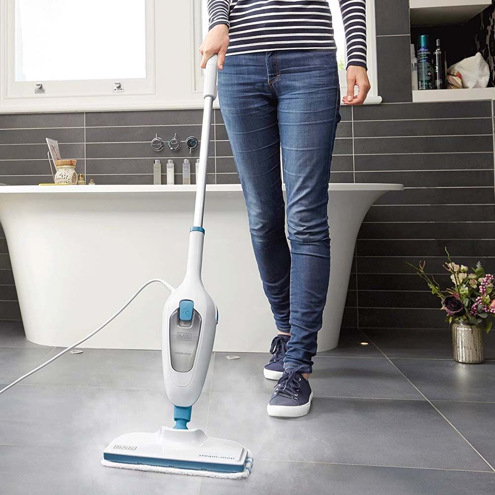 Black&Decker 5-in-1 Steam Mop Cleaner - White/Blue