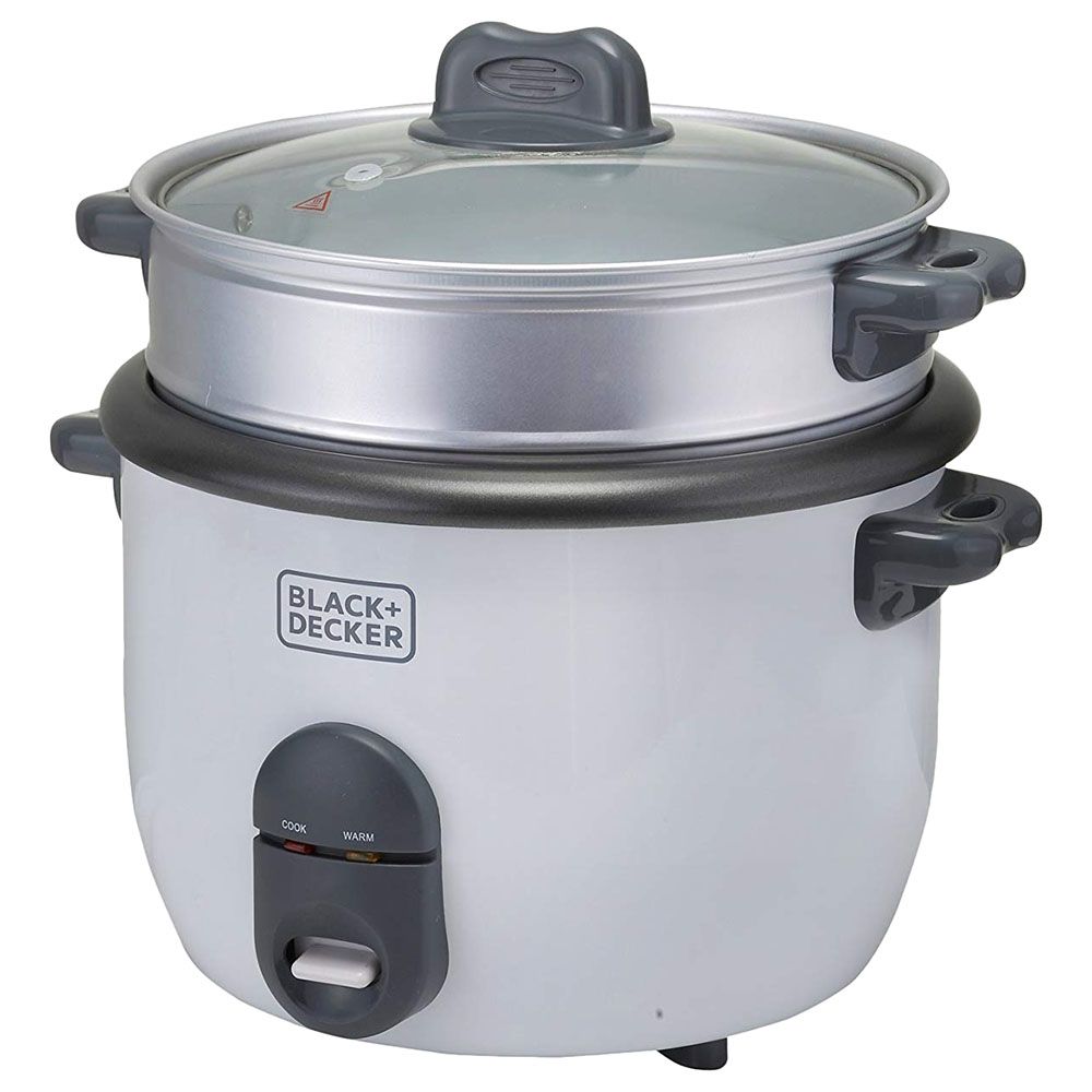 Black+Decker - 1.8 litre Rice Cooker - White