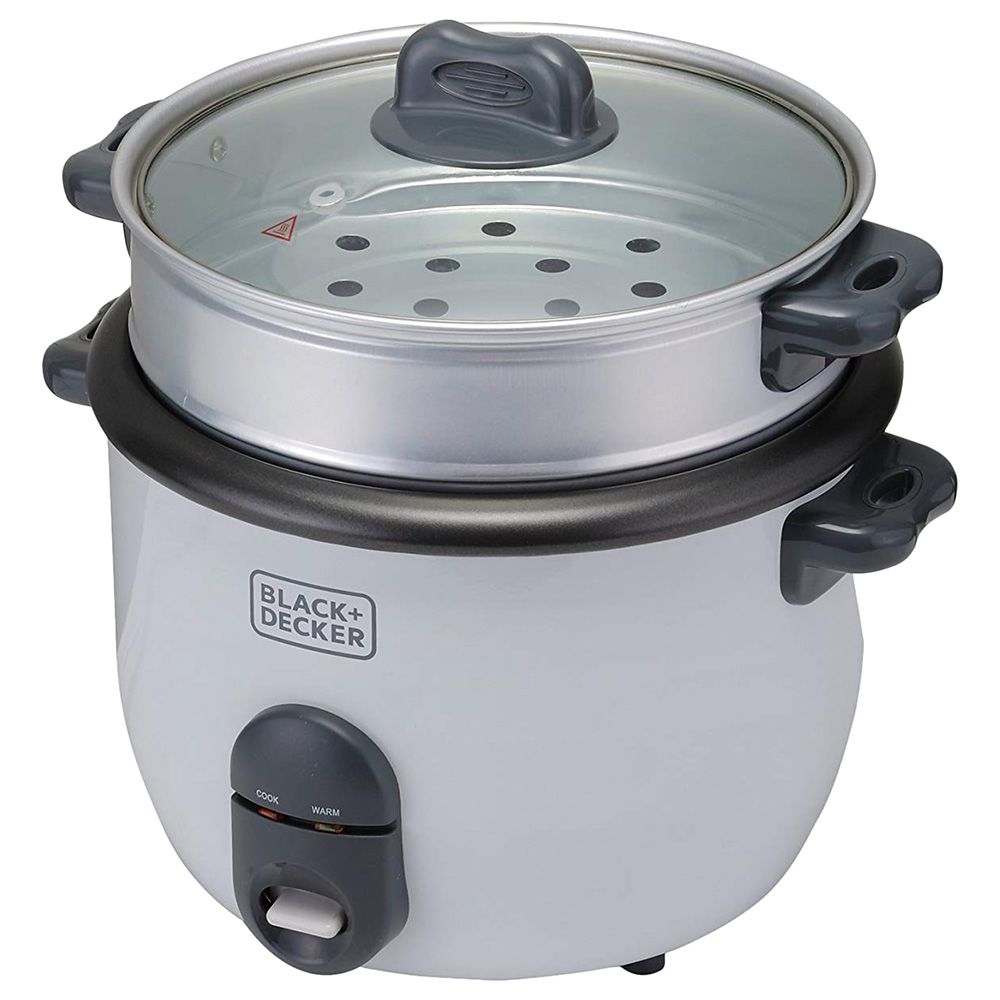 Black+Decker - 1.8 litre Rice Cooker - White