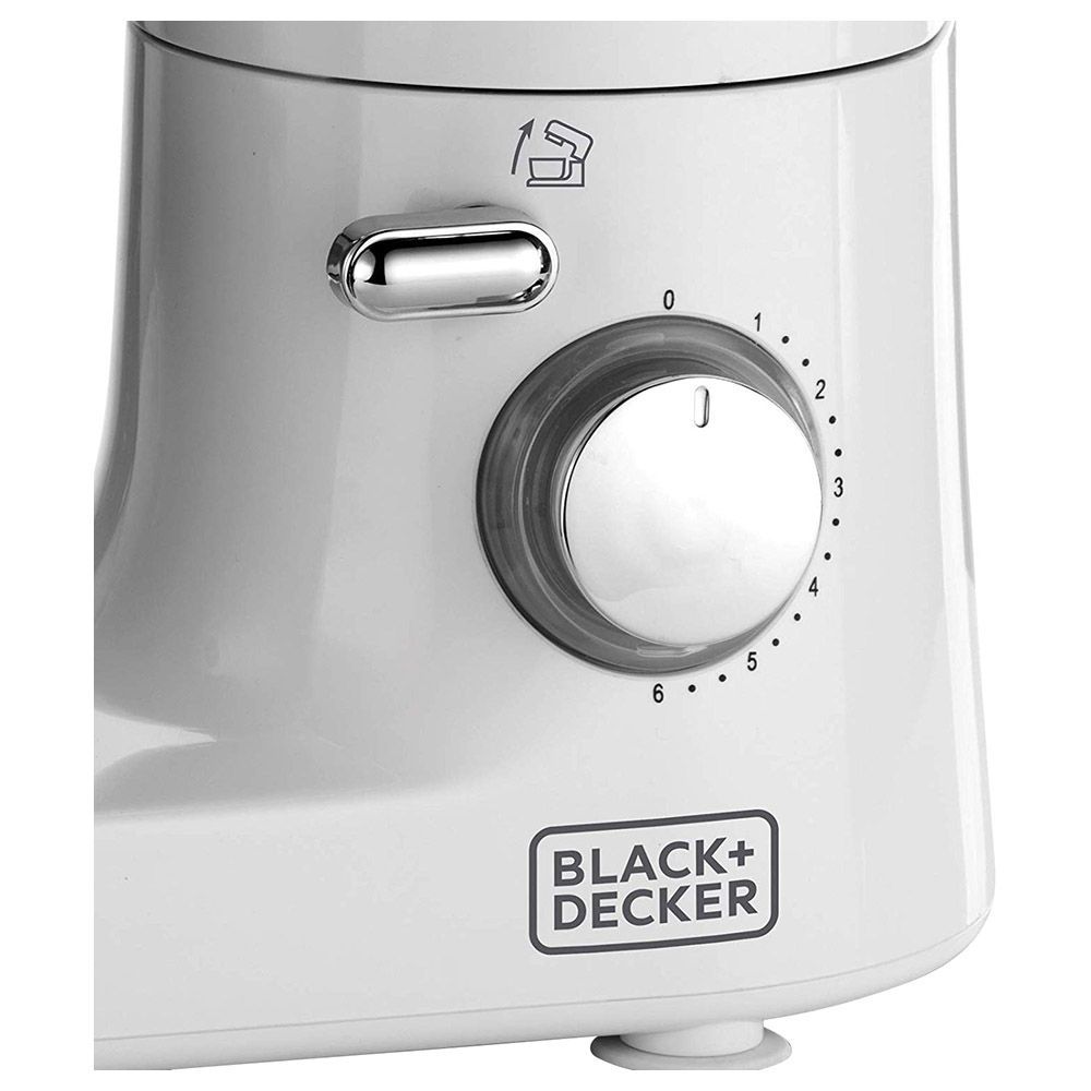 Black+Decker - 1000W Stand Mixer - White