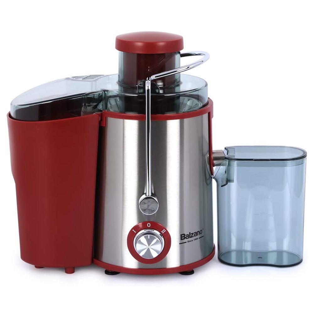 Balzano - 1.5 Liter High Speed Centrifugal Juicer With 500ML Juice Jug, 400W, GS-310L-Red