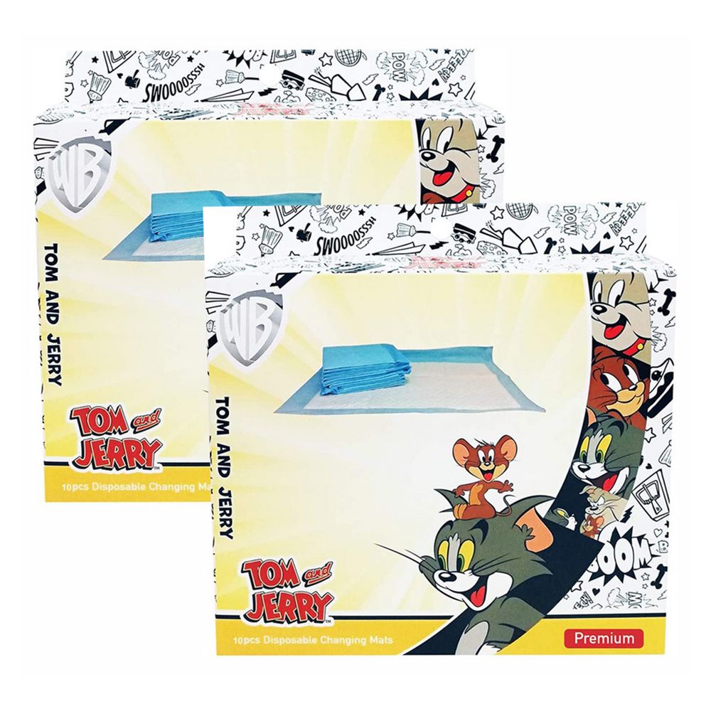 Tom & Jerry - Disposable Changing Mats Box of 10pcs. - Buy 1 Get 1 Free