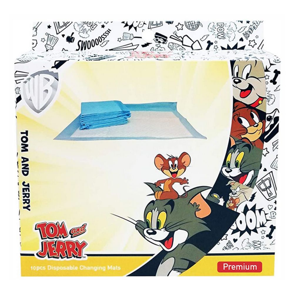 Tom & Jerry - Disposable Changing Mats Box of 10pcs. - Buy 1 Get 1 Free