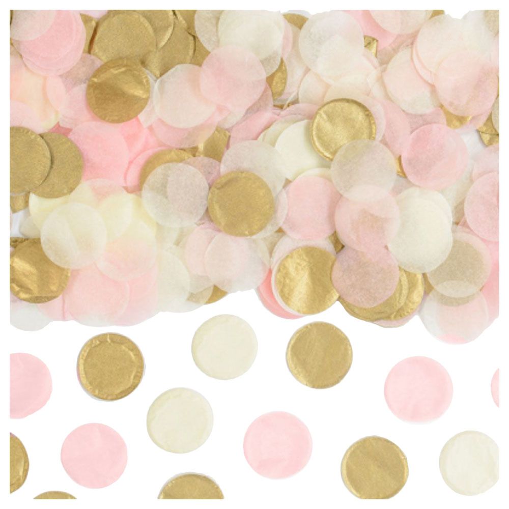 Party Deco - Confetti Circles Mix Colours - Gold/White/Pink