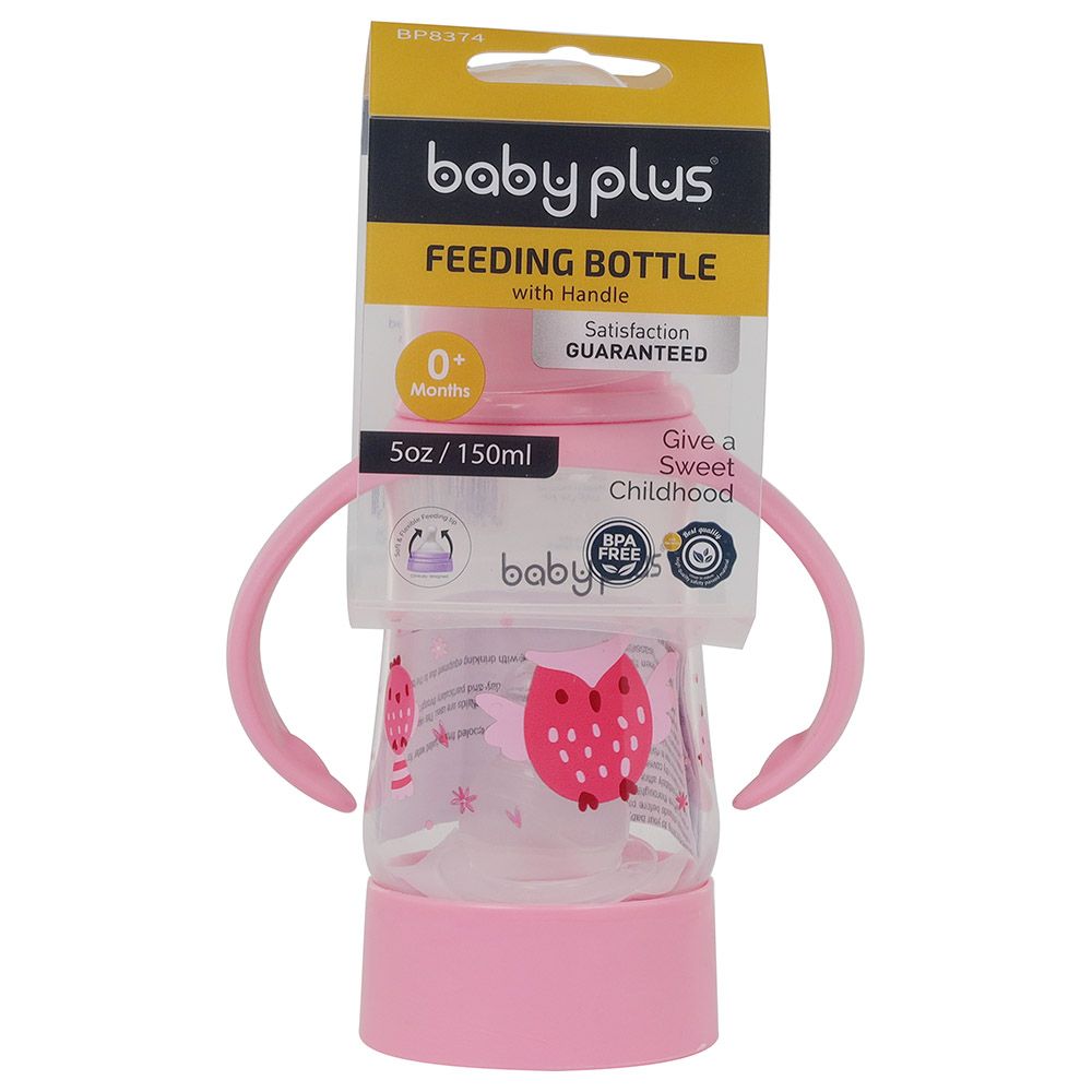 Baby Plus - 5 Oz Feeding Bottle - Pink