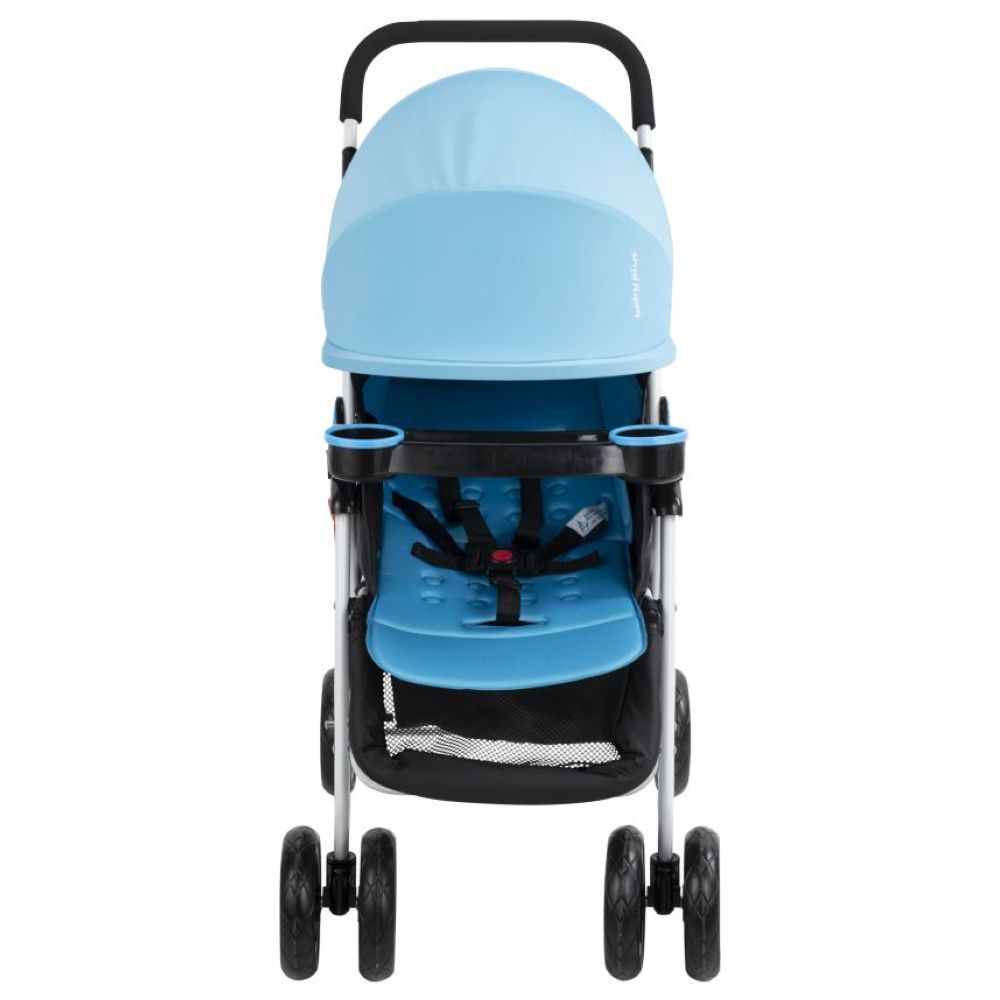 Baby Plus - Stroller Cum Pram w/ 2 Cup Holder - Blue