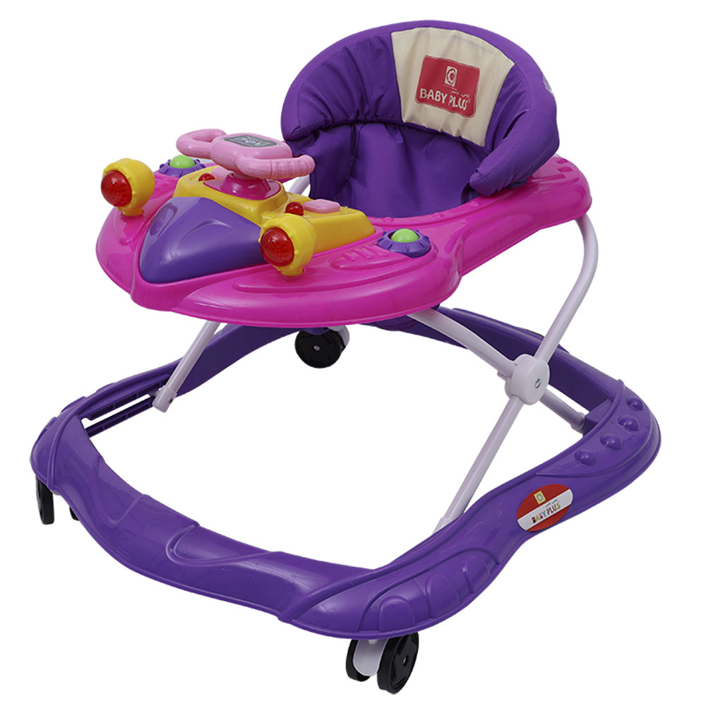 Baby Plus Baby Walker With Steering Wheel Purple Buy at Best Price from Mumzworld