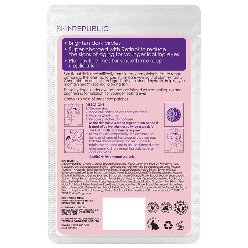 Skin Republic - Retinol Under Eye Patch (3 Pairs)