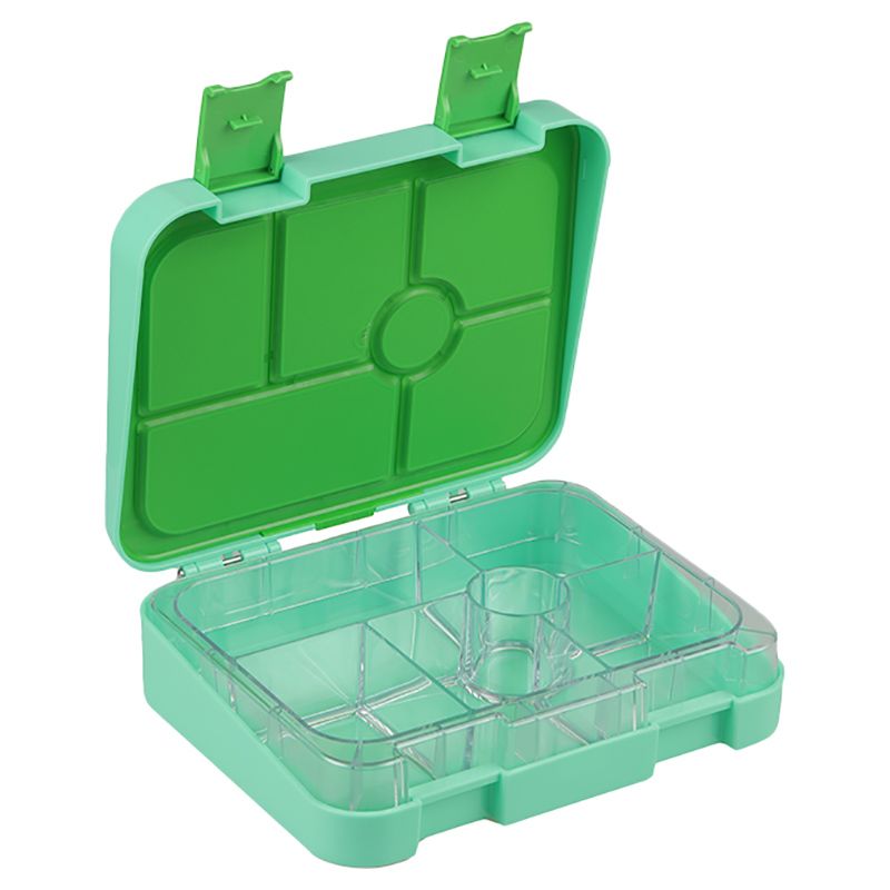 Bonjour - Dual Clip 4/6 Compartment Bento Lunch Box - Green