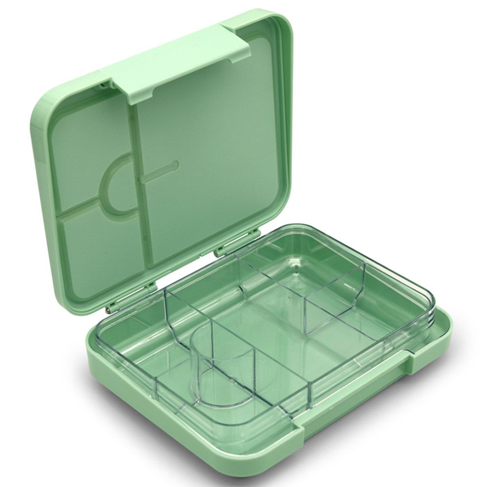 Bonjour - Uni Clip Tiffin Bento Lunch Box - Green Dino