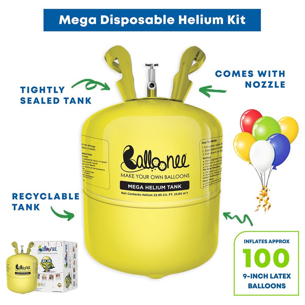 Balloonee - Mega Disposable Helium Party Kit